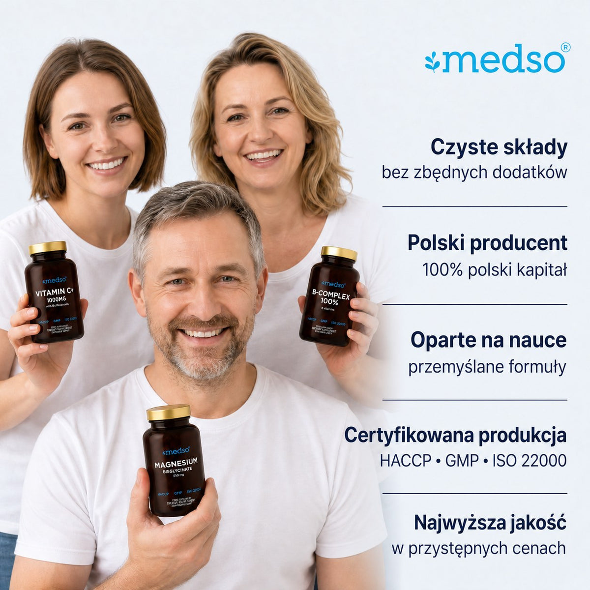Medso – czyste składy, polski producent, certyfikowana produkcja HACCP, GMP, ISO 22000
