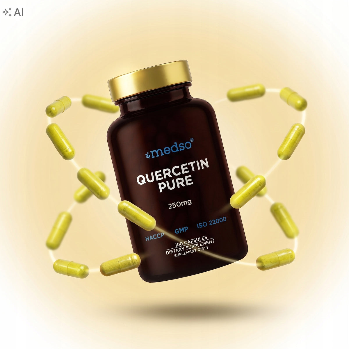Quercetin Pure Kwercetyna Naturalna 100kaps.