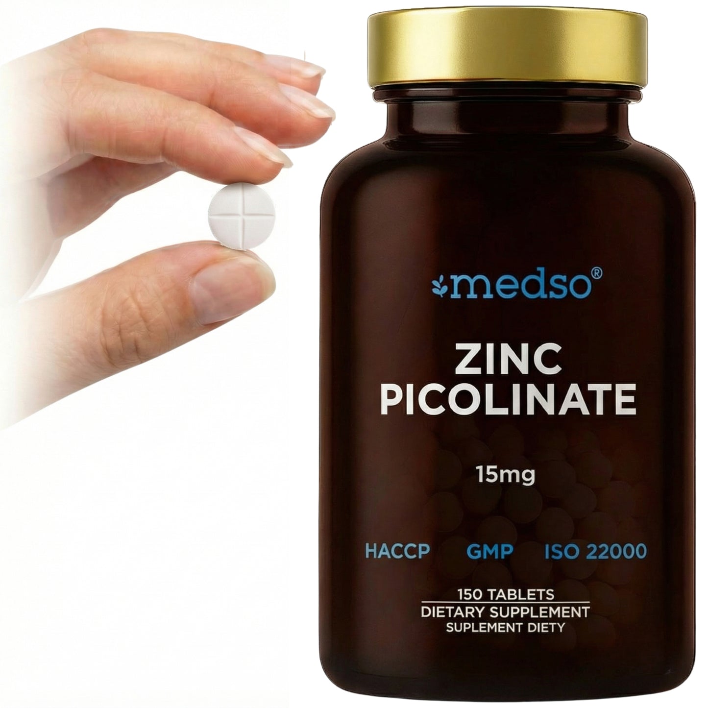 Zinc Picolinate (Pikolinian Cynku) 15mg 150TABL.