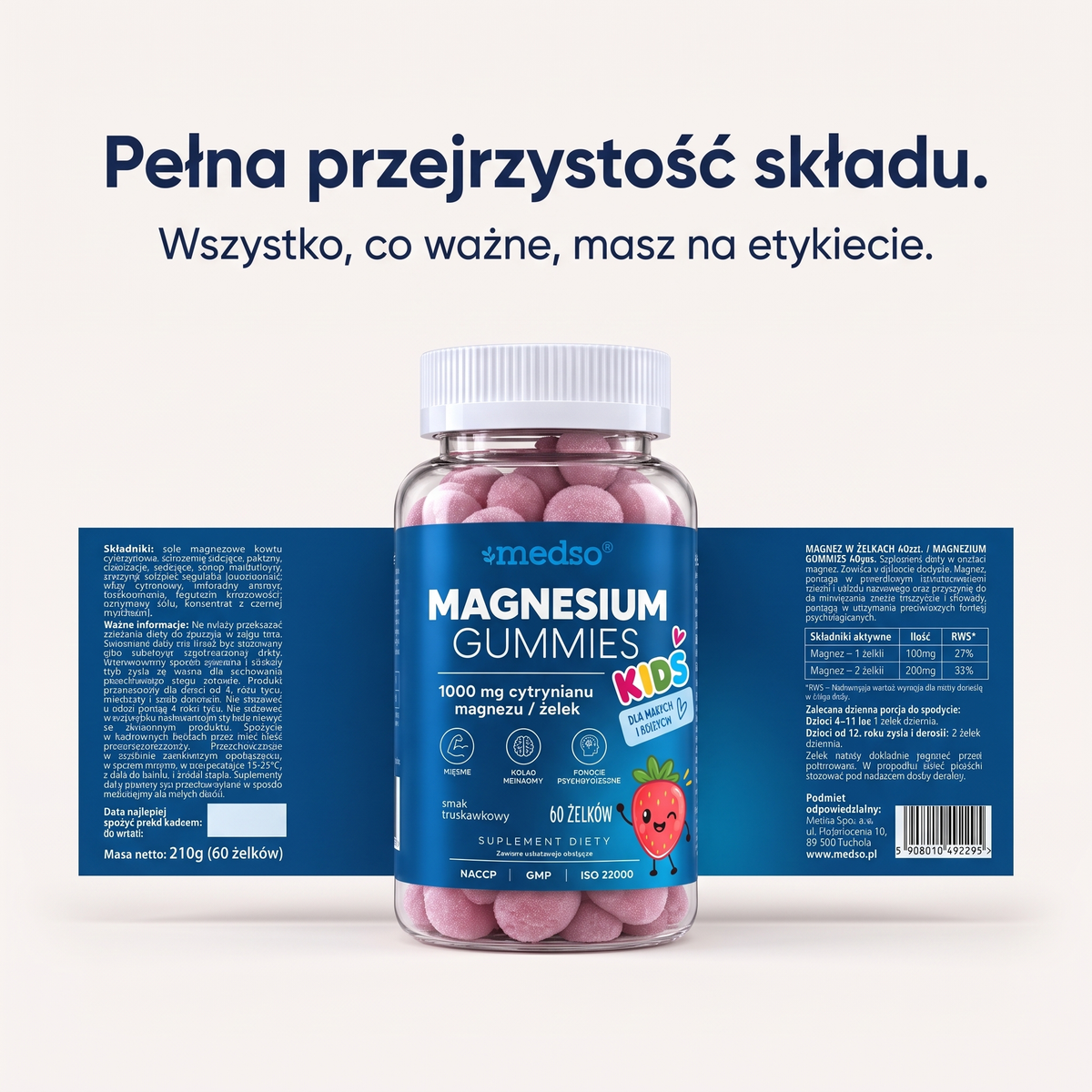Magnesium Gummies (Żelki z magnezem) 60szt.