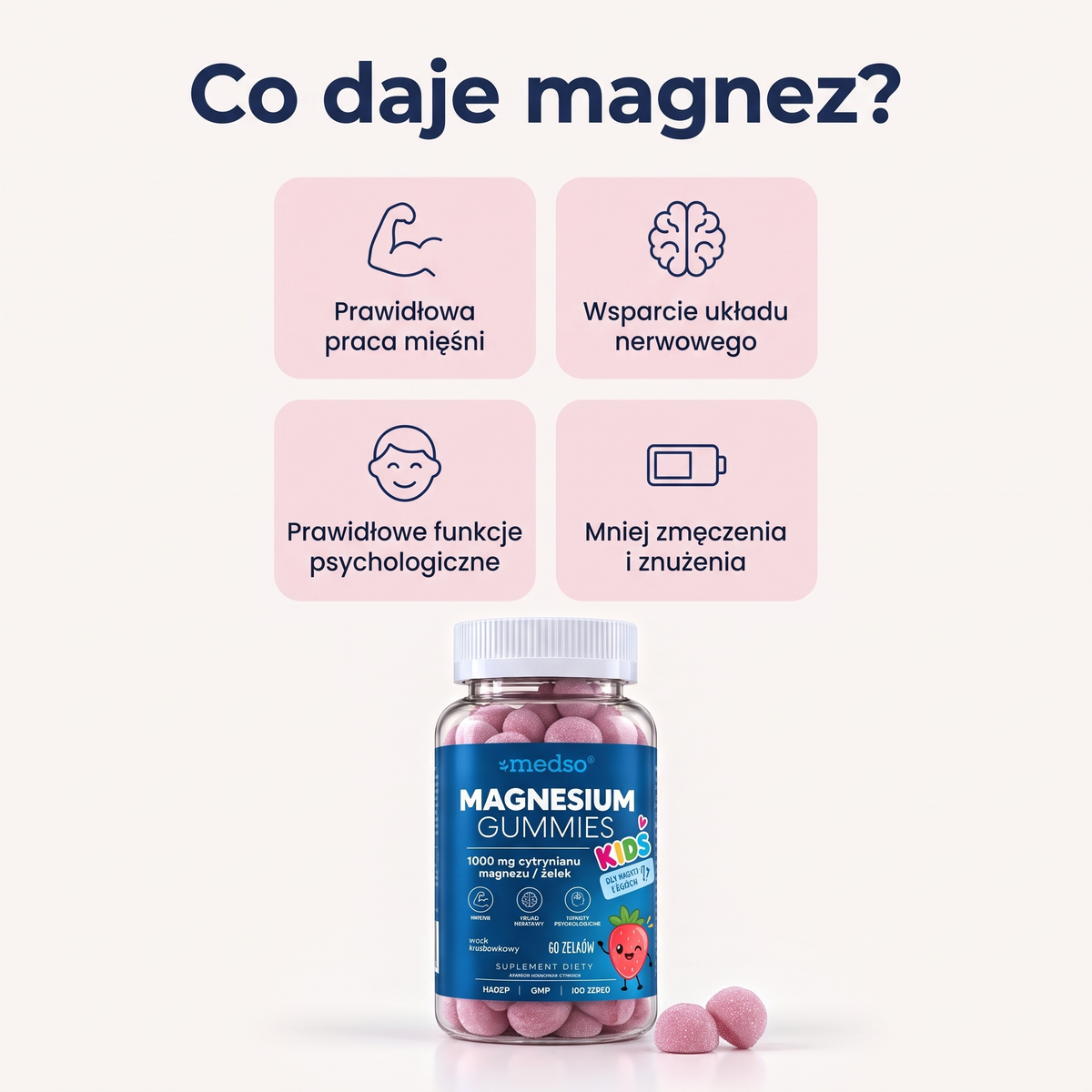 Magnesium Gummies (Żelki z magnezem) 60szt.