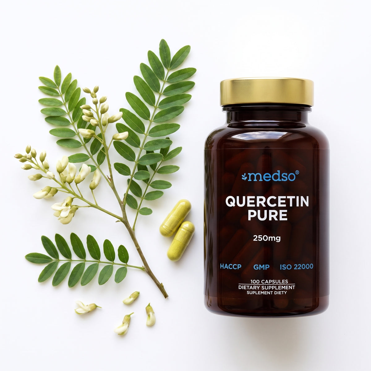 Quercetin Pure Kwercetyna Naturalna 100kaps.