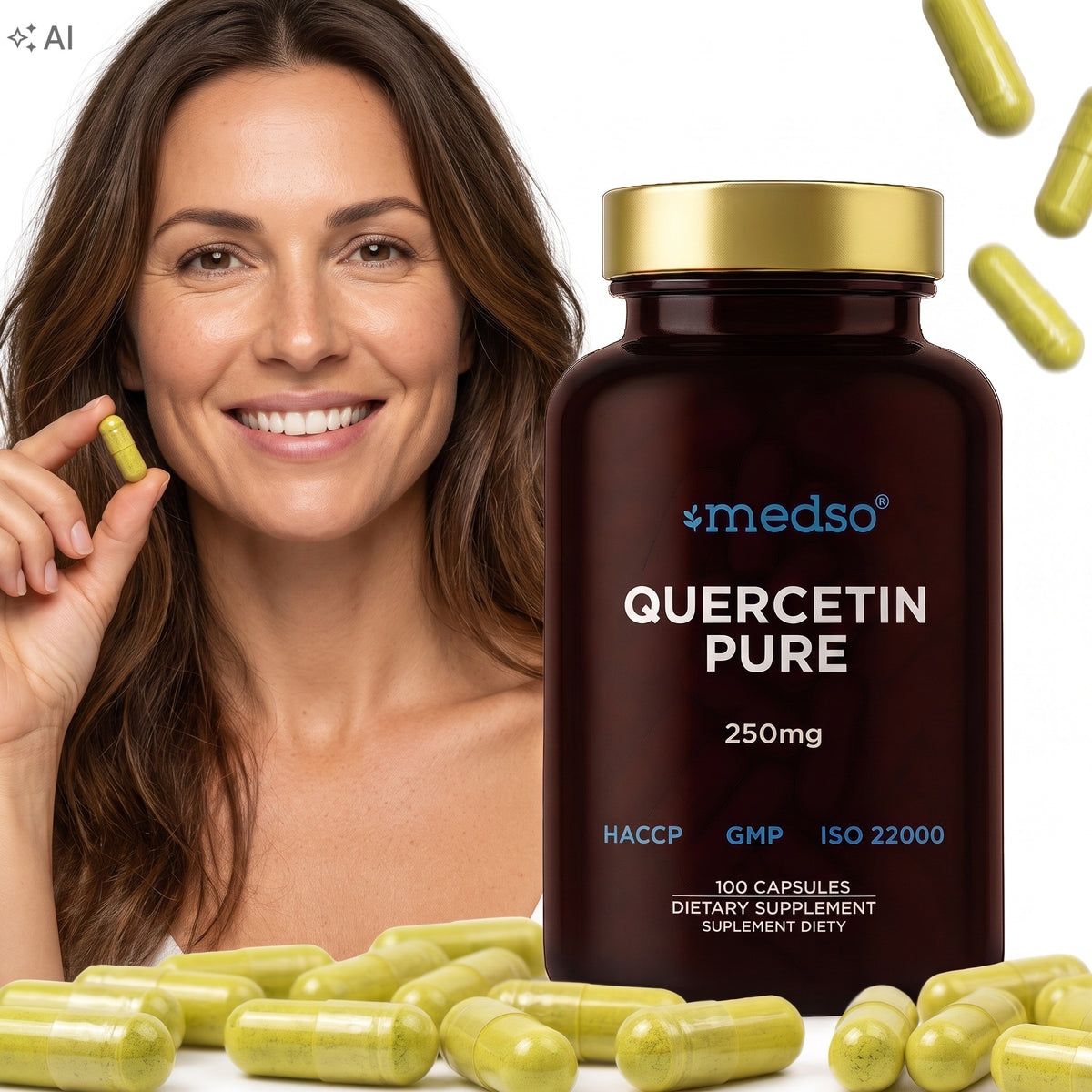 Quercetin Pure Kwercetyna Naturalna 100kaps.