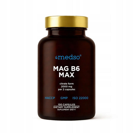 MAG B6 MAX Cytrynian magnezu 100KAPS.
