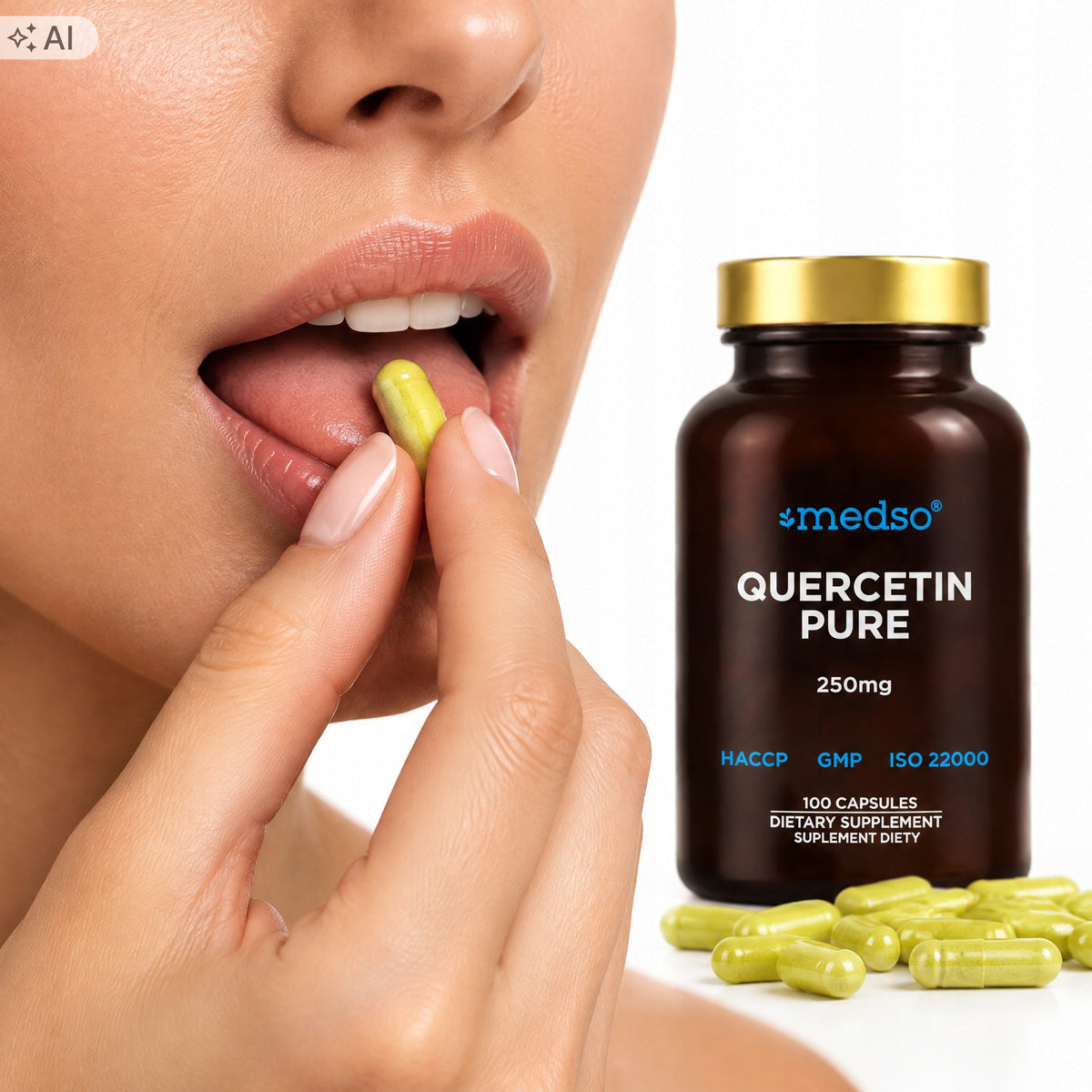 Quercetin Pure Kwercetyna Naturalna 100kaps.