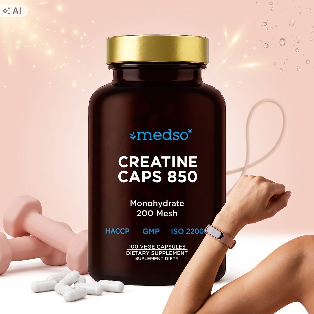 Creatine Caps 850 100kaps.