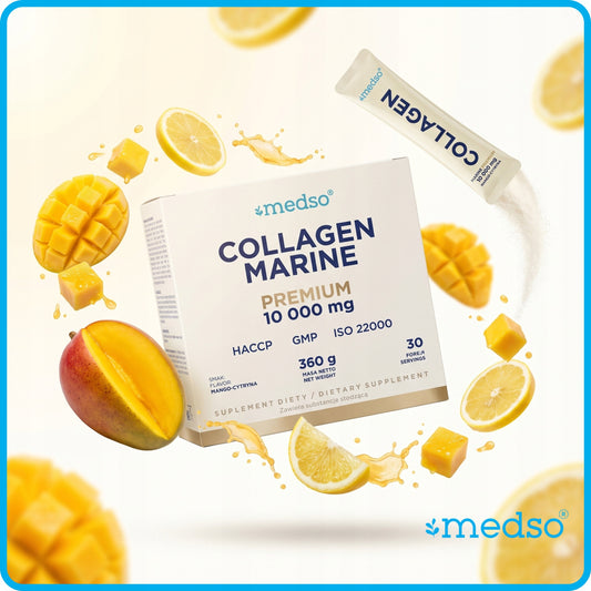 Kolagen Rybi Morski Premium 10 000mg mango-cytryna Saszetki 30szt.