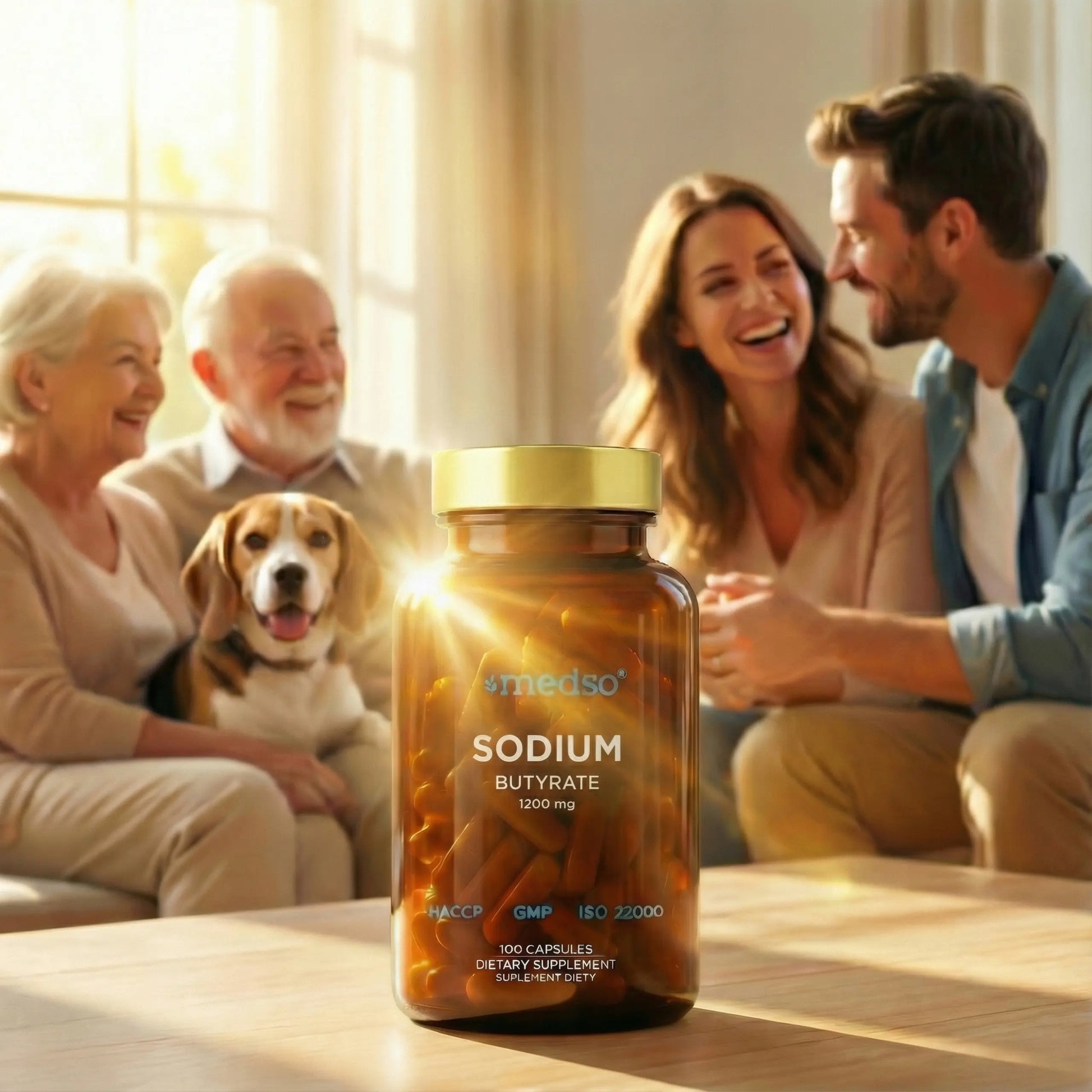 Maślan sodu Sodium Butyrate 1200mg 100kaps. Medso® suplement diety