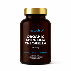 Organic Spirulina Chlorella 500mg 120tabs.