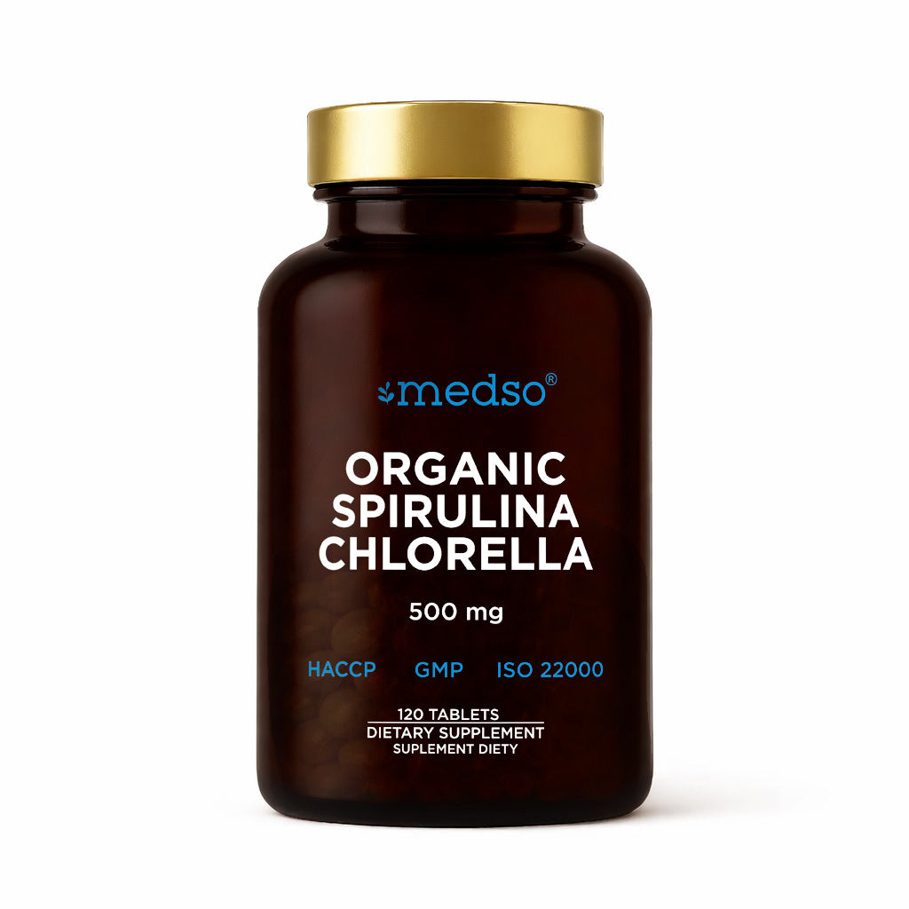 Organic Spirulina Chlorella 500mg 120tabs.