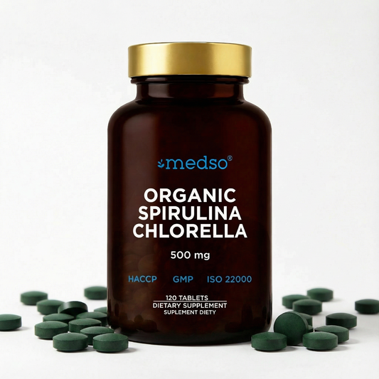 Organic Spirulina Chlorella 500mg 120tabs.